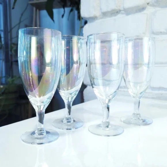 Gorgeous Iridescent Cordial Stemware Glasses - Picture 5 of 5